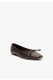 Women Ballerinas | Schutz Shoes Arissa Woven Leather Flat Dark Chocolate