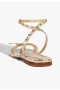 Women Flats | Schutz Shoes Annete Leather Sandal Animal Print