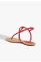 Women Flats | Schutz Shoes Elsha Leather Sandal Red