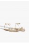Women Flats | Schutz Shoes Inez Specchio Leather Sandal Gold