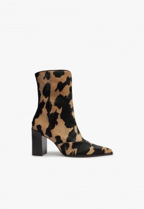 Women Booties | Schutz Shoes Raffaela Leather Bootie Brown