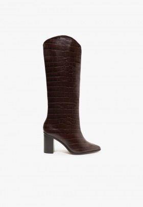 Women Maryana Boots | Schutz Shoes Maryana Block Boot Dark Chocolate