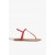 Women Flats | Schutz Shoes Elsha Leather Sandal Red
