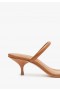  Dame Mules | Schutz Shoes Taliah Mid Nappa Leather Sandal Honningfargen