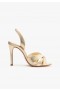  Dame Slingbacks | Schutz Sko Keefa Sling Metallic Skinnsandaler Gull