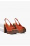  Dame Slingbacks | Schutz Shoes Rose Sling Skinnsandaler Oransje