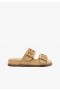  Sporty sandaler for kvinner | Schutz Shoes Enola Sporty Woven Leather Sandal Lys Beige