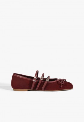  Baleriny damskie | Buty Schutz Arissa Strap Ballet Flat Brown