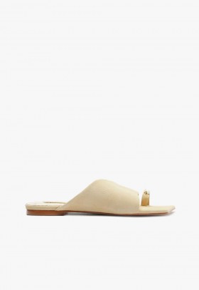  Damskie płaskie sandały | Schutz Shoes Jodie Flat Sandal Beige