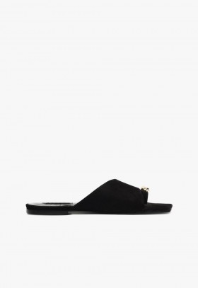 Damskie płaskie sandały | Schutz Shoes Jodie Flat Sandal Black