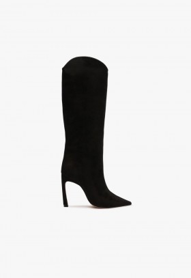  Ghete de damă | Schutz Shoes Maryana Sculpt Nubuck Boots Black