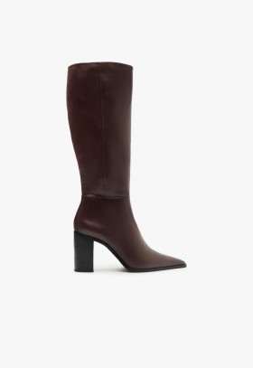  Ghete de damă | Schutz Shoes Mikki Up Block Boot maro