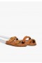  Dámske balerínky | Schutz Shoes Olga Sporty Leather Sandal hnedé