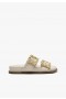 Dámske šľapky | Schutz Shoes Enola Sporty Leather Sandal Pearl