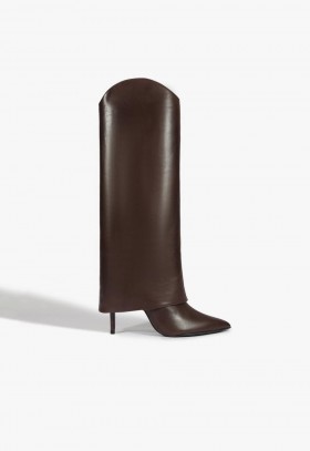  Dámske čižmy Maryana | Schutz Shoes Maryana Cloth Leather Boot hnedé