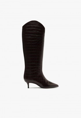  Dámské boty Maryana | Schutz Shoes Maryana Lo Wide Boot Hnědé