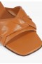  Dames Flats | Schutz Shoes Lori Leren Sandaal Bruin