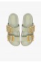  Naisten urheilusandaalit | Schutz Shoes Enola Sporty Woven Leather Sandal, vihreät
