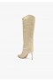 Bottes Maryana pour femmes | Schutz Shoes Bottes Maryana en cuir façon crocodile couleur coquille d'œuf