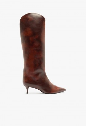  Bottes Maryana pour femmes | Bottes en cuir marron Schutz Shoes Maryana Lo